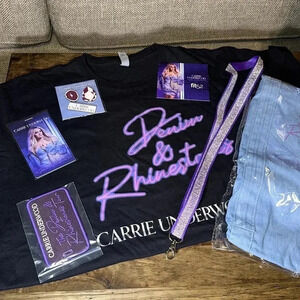 CARRIE UNDERWOOD Official Denim & Rhinestones Concert Tour Merch VIP Box/T-Shirt